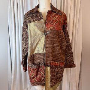Vintage handmade Sherry oversized Patchwork Paisley Jacket